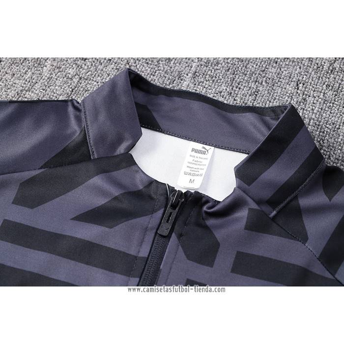 Chandal de Chaqueta del Borussia Dortmund 2022 2023 Negro y Gris
